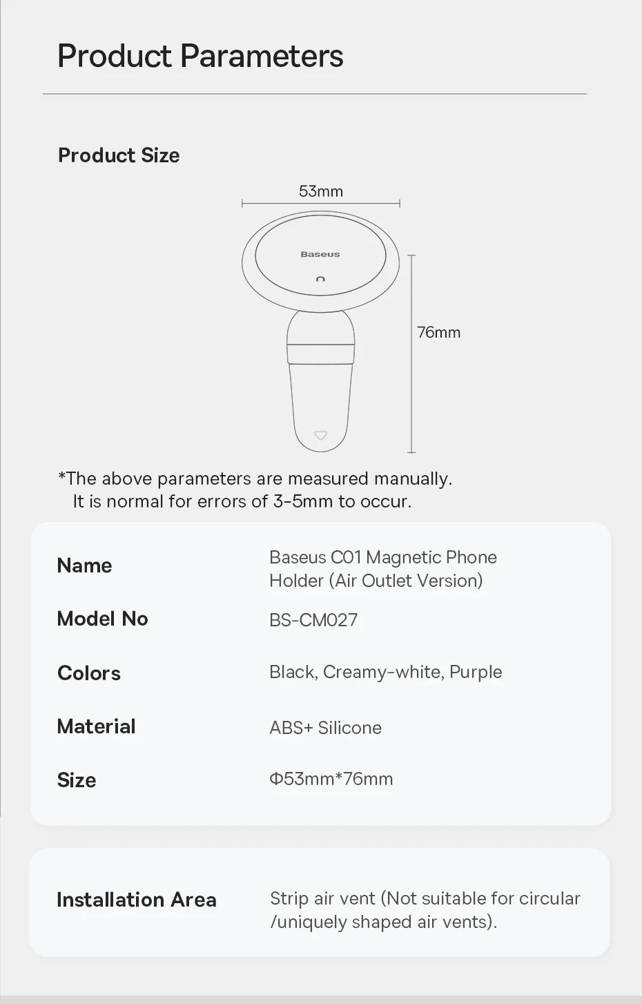 Suporte de Telefone Magnético C01 Versão Adesivada - Imagem 28