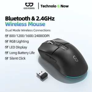 Mouse Sem Fio Goojodoq GM001 Bluetooth & 2.4Ghz