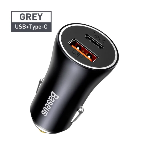 Tipo C e USB - Cinza