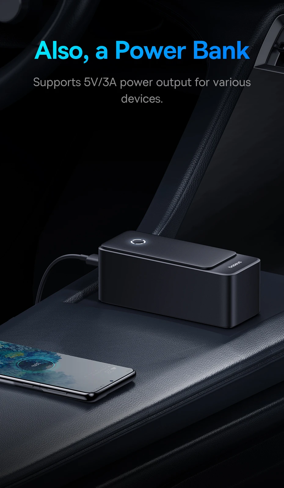 Auxiliar de Partida Mini Portátil 6000mAh 600A - Imagem 18