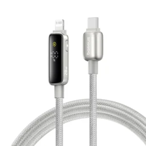 Cabo USB C para Lightning 20W com Display - Cinza