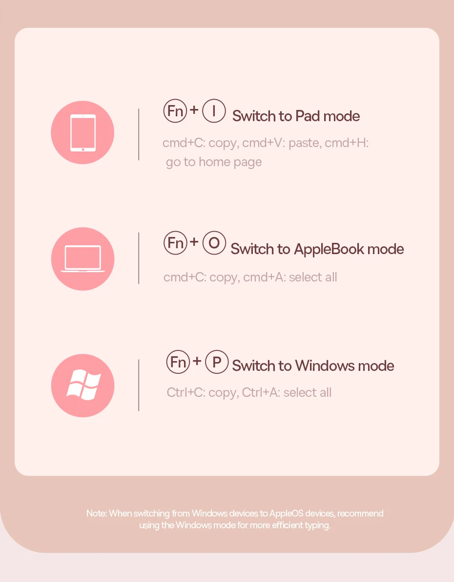 Teclado Sem Fio Bluetooth K01A Rosa - Imagem 14