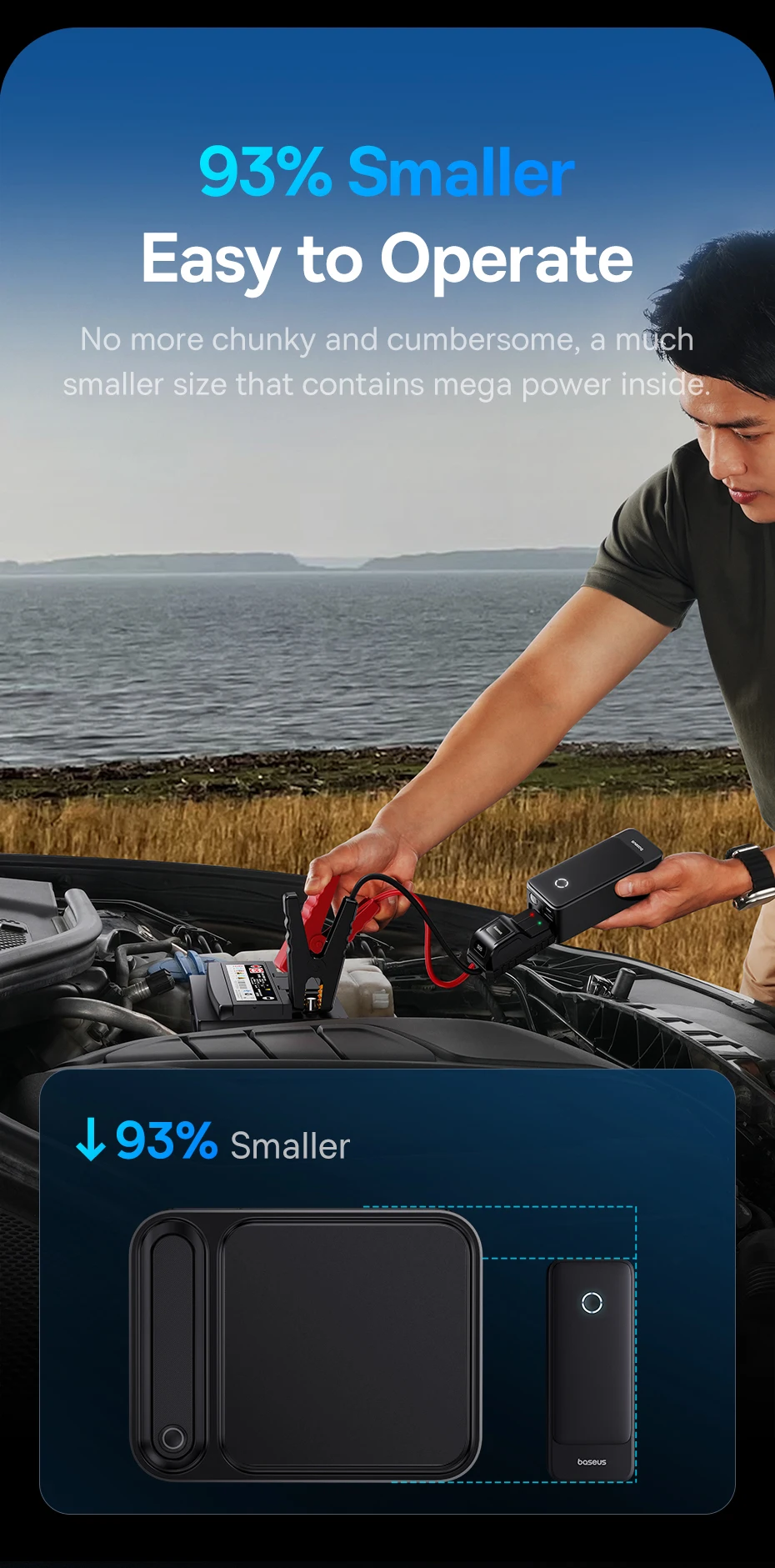 Auxiliar de Partida Mini Portátil 6000mAh 600A - Imagem 11