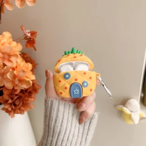 Case Protetor Fenda do Bikini para Fone W04 e W04 Pro Baseus - Desenho Animado: 01 - Casa do Bob esponja