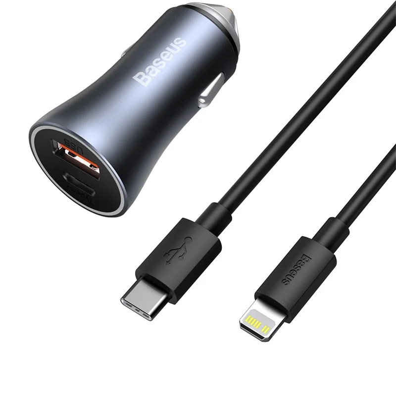 Kit Carregador Veicular Baseus 40W Dual Port + Cabo - Imagem 33