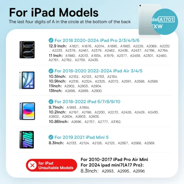 Caneta Stylus Magnética para iPad 2018-2024 - Imagem 7