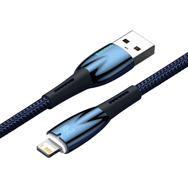 Cabo USB para Lightning 2.4A Glimmer - Azul