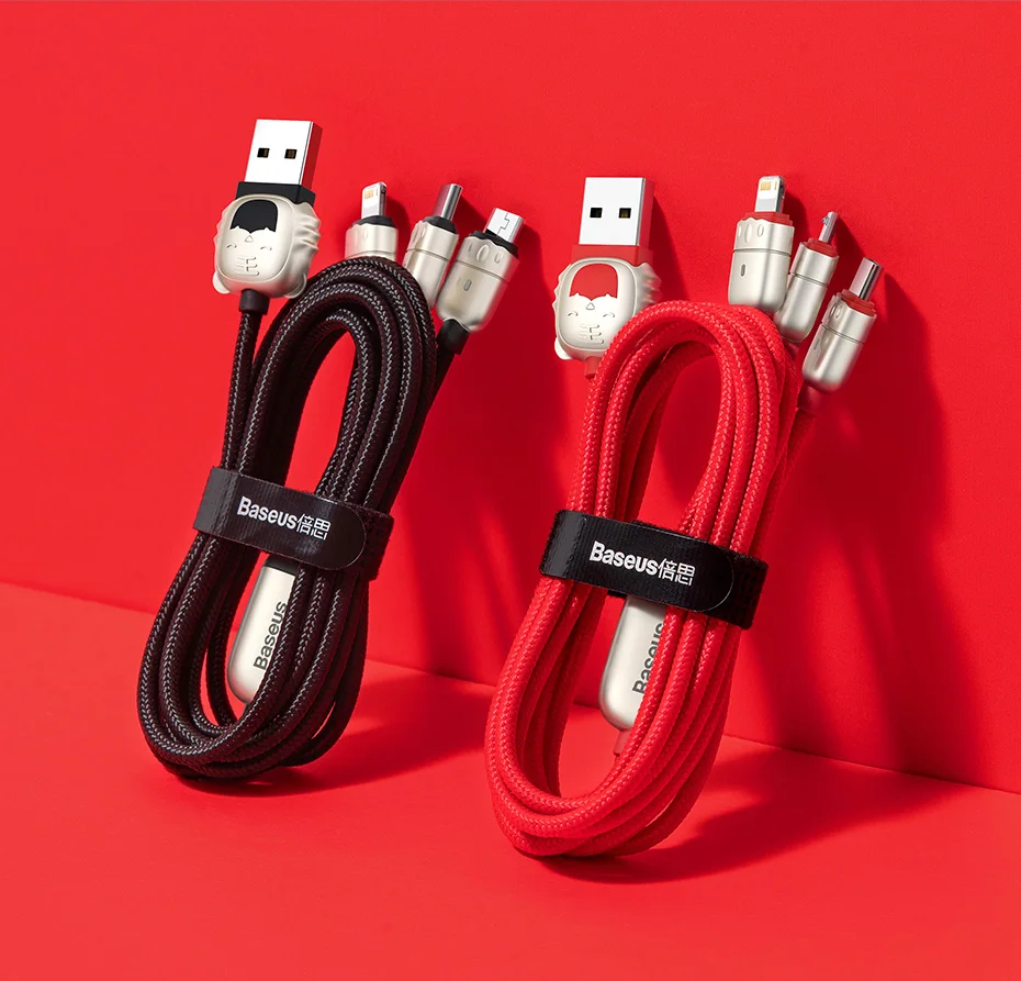 Cabo USB 3 em 1 Temático Baseus - Imagem 19