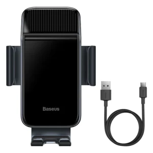 Suporte de Telefone com Carregador Solar - Preto