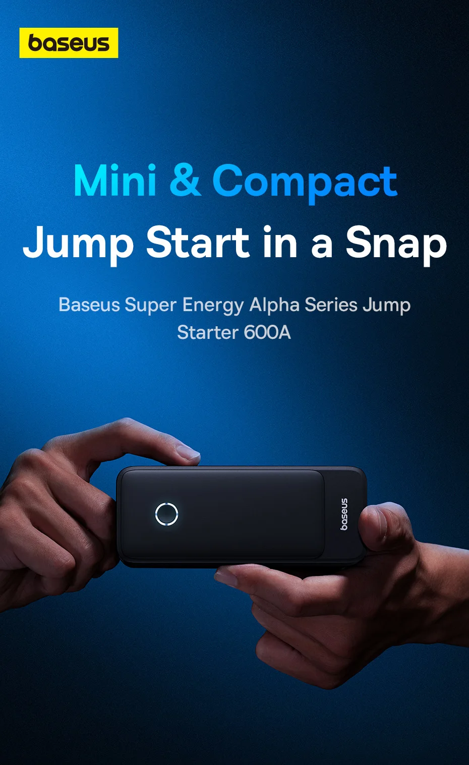 Auxiliar de Partida Mini Portátil 6000mAh 600A - Imagem 9