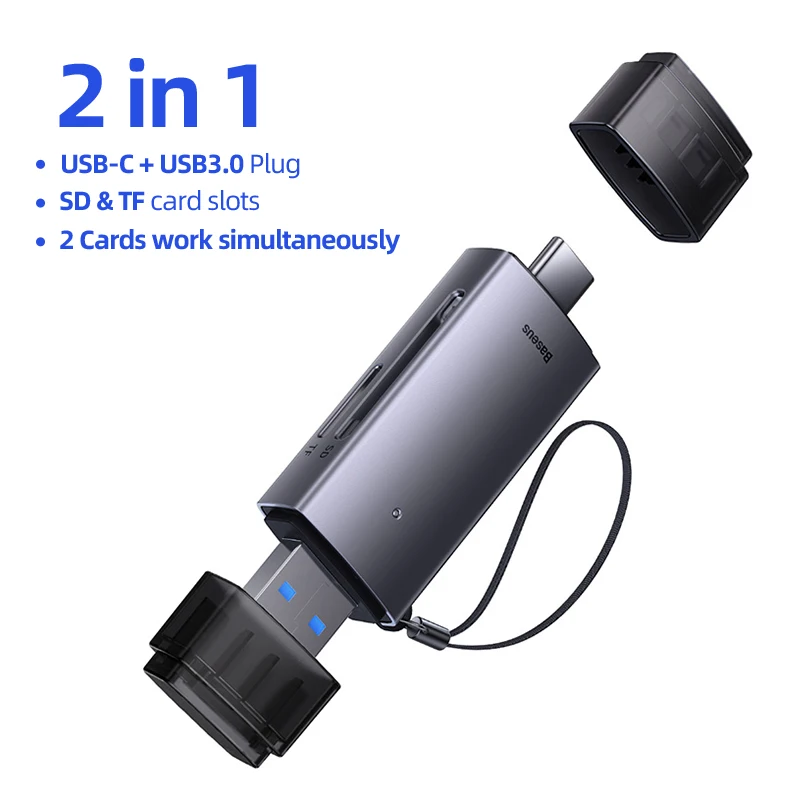 Leitor de Cartão de Memória USB Baseus 3.0 e USB C - Imagem 32