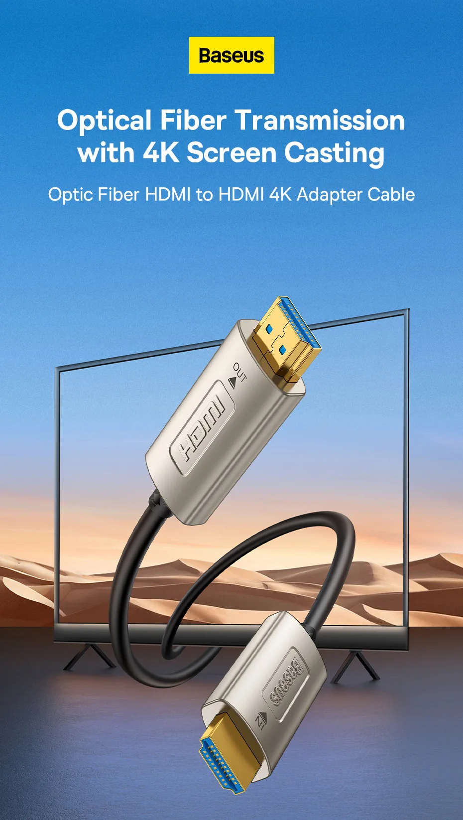 Cabo HDMI 4K Fibra Óptica - Imagem 7