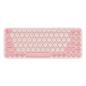 Teclado Sem Fio Baseus 3 Modos 2.4G, BT1 e BT2 - Rosa