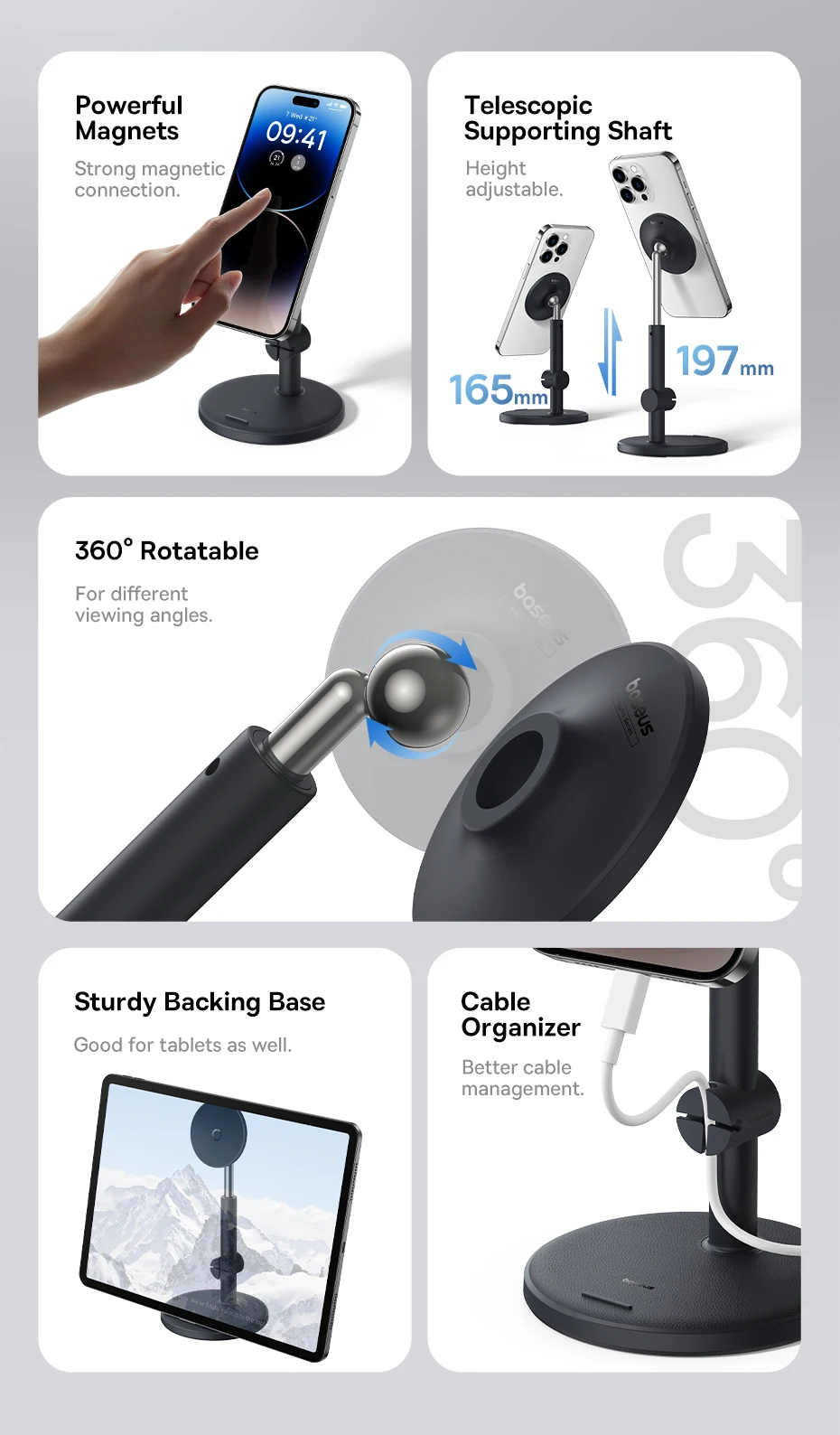 Suporte Magnético Ajustável de Mesa - Imagem 8