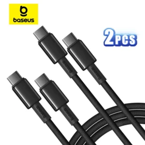 Kit 2 Cabos USB C para USB C 100W 5A QC4.0