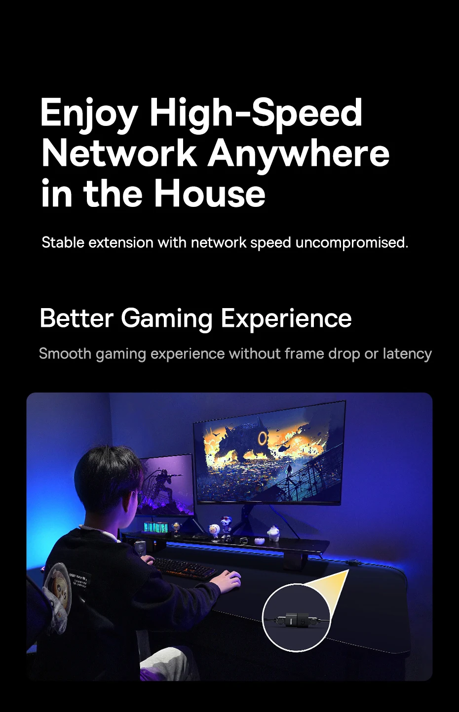 Kit 2 Conectores Ethernet RJ45 1000Mbps - Imagem 14