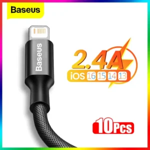 Kit 10 Cabos USB para iPhone 2.4A