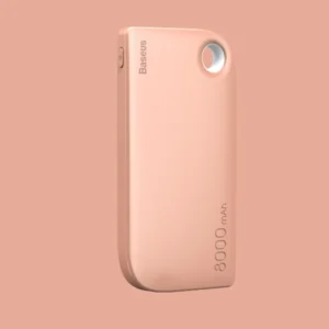 Carregador Portátil 8000mAh Power Bank - Rosa