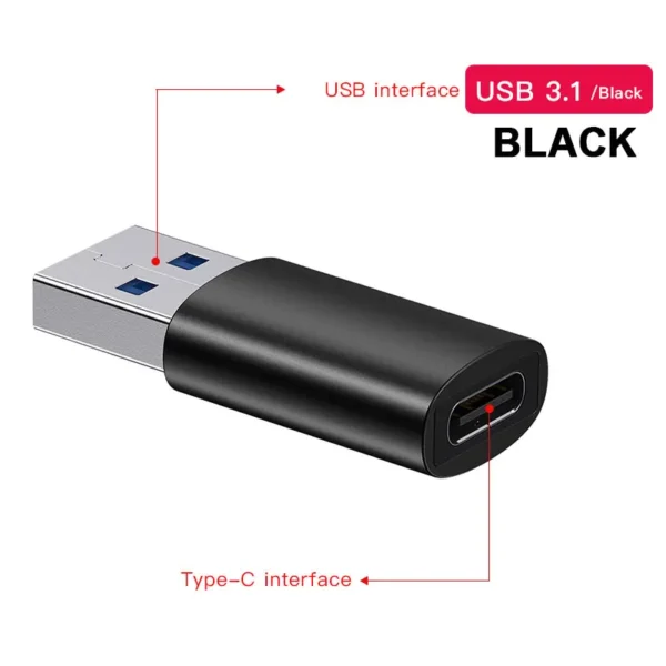 Preto USB para Tipo C