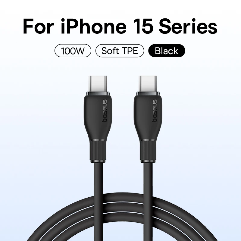 Cabo USB C Baseus 100W 6A Ultra Rápido de Sílica Líquida - Imagem 30