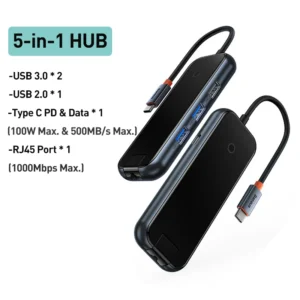 HUB USB-C Adaptador AcmeJoy - HUB 5 em 1