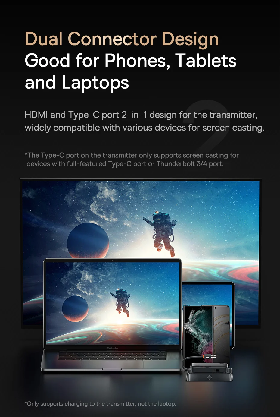 Transmissor e Receptor de Vídeo Sem Fio HDMI USB-C 35m - Imagem 13