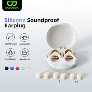 Tampão Auricular de Silicone Confortável e Lavável – Goojodoq