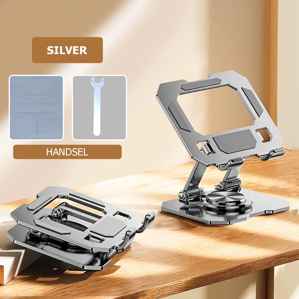 Suporte Ajustável para Tablet com Rotação 360° - Prata 1