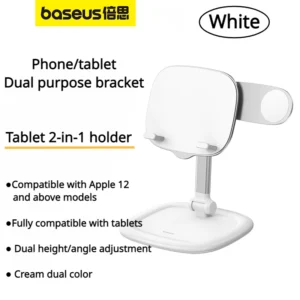 Suporte 2 em 1 para Telefone e Tablet - Branco