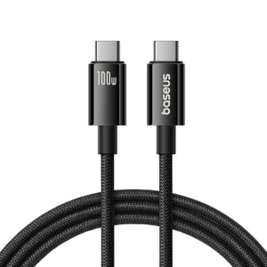 Cabo USB C Baseus 100W 20Gbps USB 3.2 - Preto