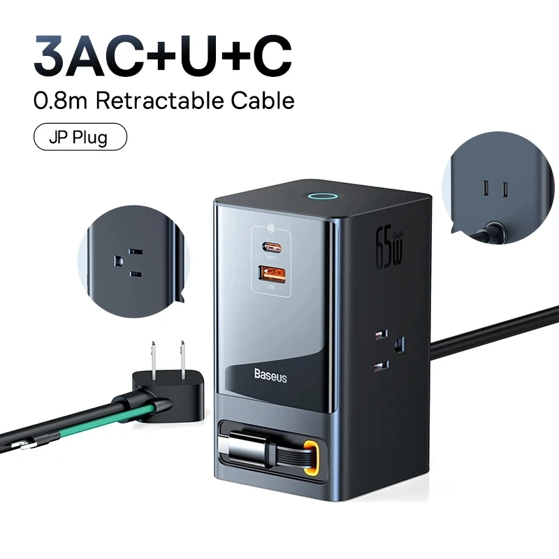 Estação de Carregamento 65W 6 em 1 com Controle Digital - Plugue JP 110V
