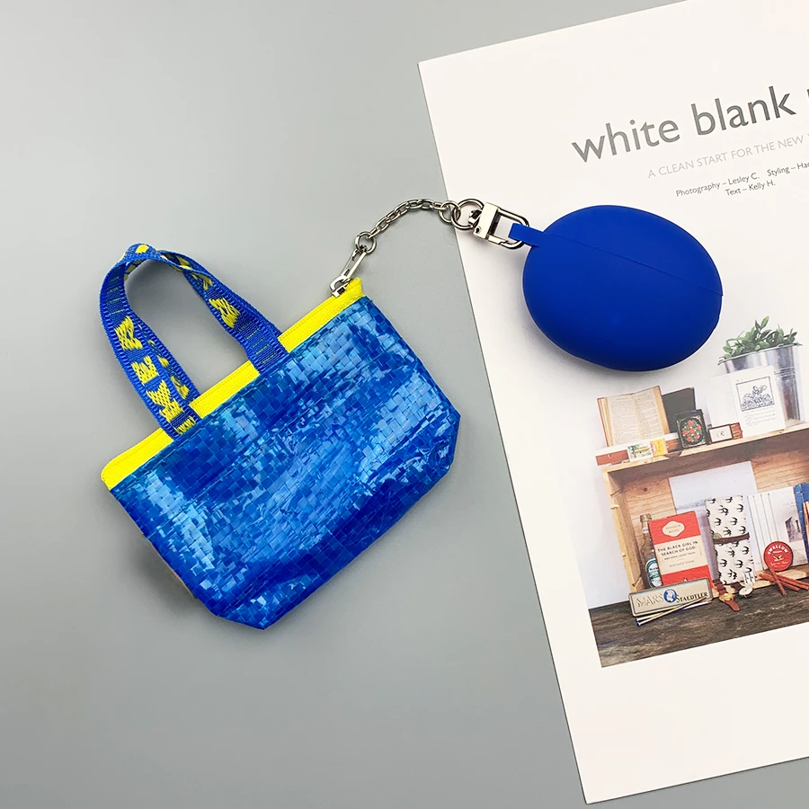 Capa de Silicone Bolsa Azul para Fone Baseus