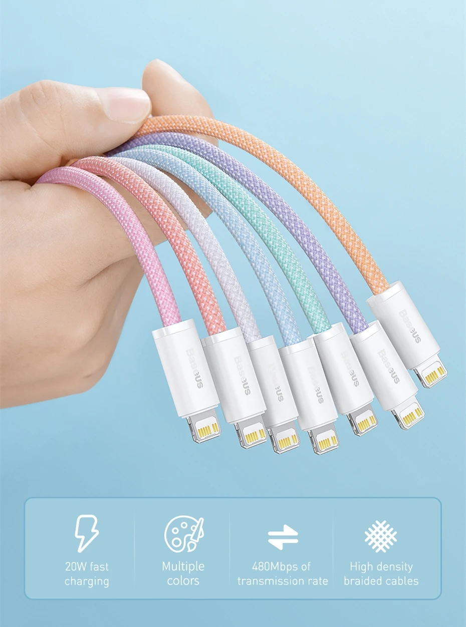 Kit 5 Cabos USB C Lightning PD 20W - Imagem 8