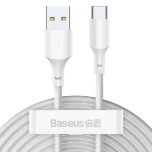 Kit 2 Cabos USB Tipo C 5A 40W 1,5m - Branco
