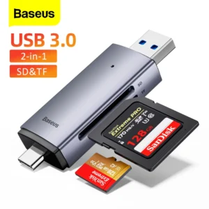 Leitor de Cartão de Memória USB 3.0 e USB C