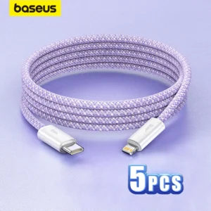 Kit 5 Cabos USB C Lightning PD 20W