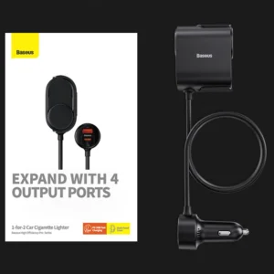 Carregador Veicular Baseus 30W 4 em 1 - Preto