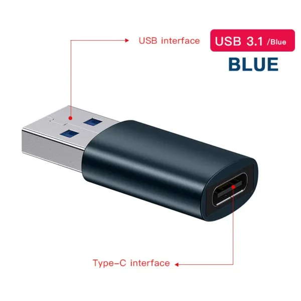 Azul USB para Tipo C