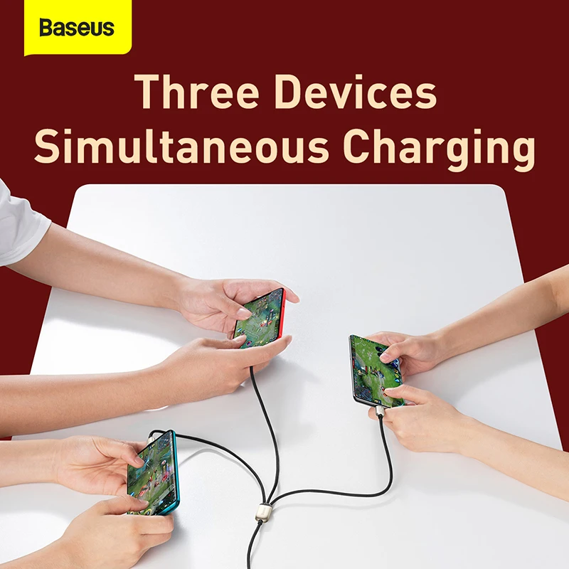 Cabo USB 3 em 1 Temático Baseus - Imagem 3