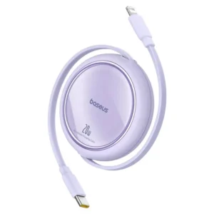 Cabo USB C para Lightning Retrátil 20W - Roxo