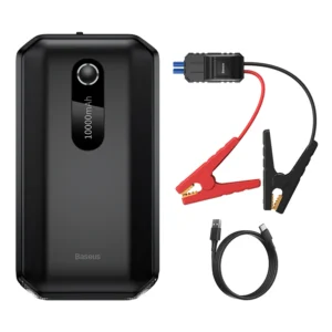 Auxiliar de Partida de Emergência com Display Baseus 10000mAh 1000A - Preto