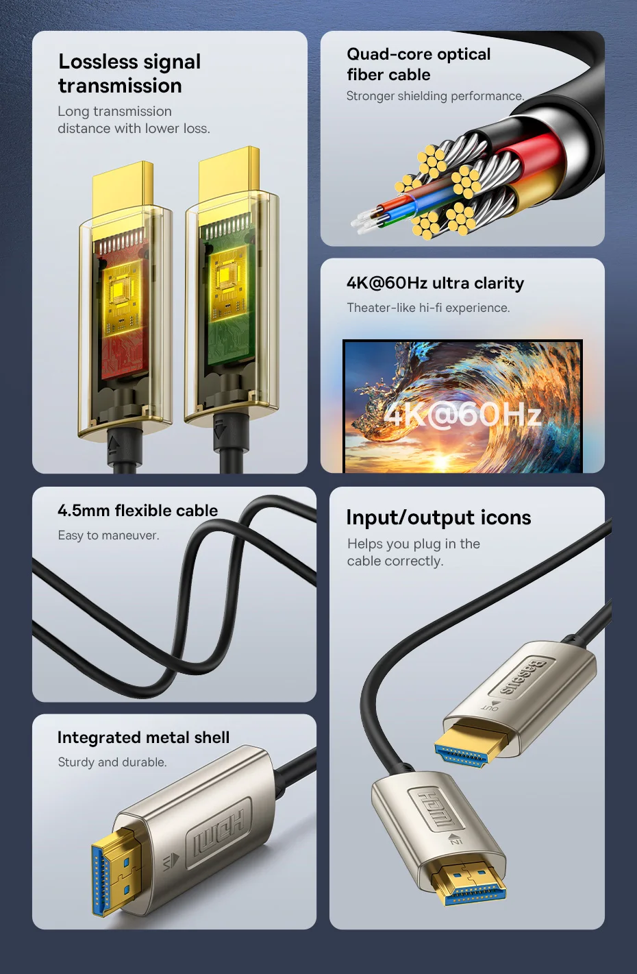 Cabo HDMI 4K Fibra Óptica - Imagem 8