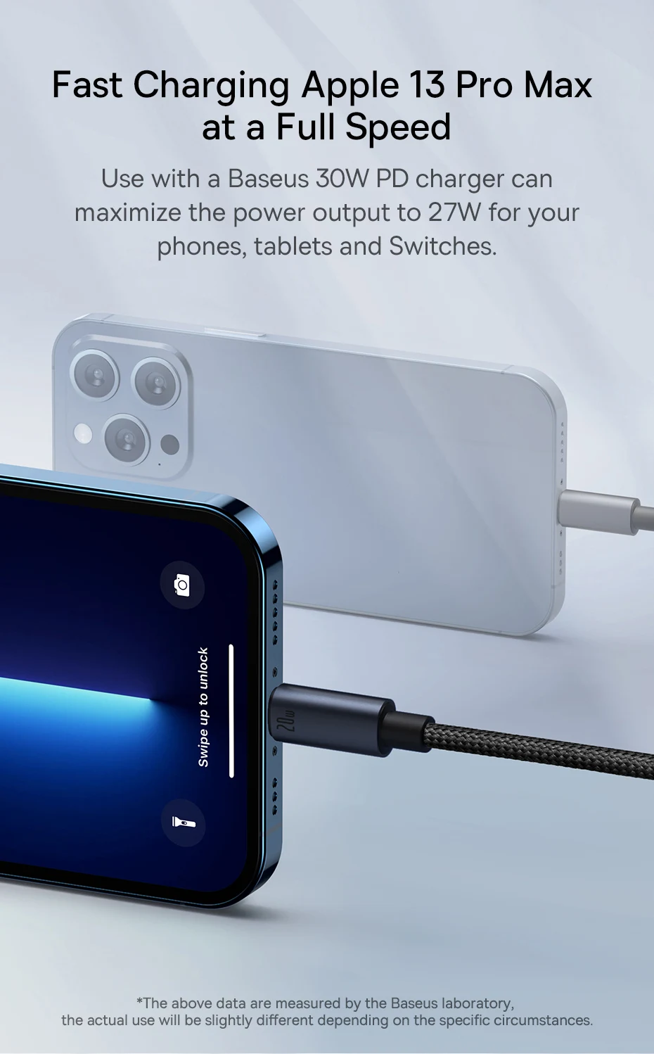 Cabo USB Tipo C para Lightning 20W Carregamento Rápido - Imagem 11