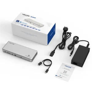 Docking Station WAVLINK 12 em 1 Thunderbolt - Prata