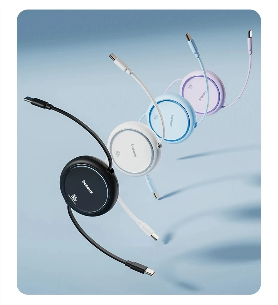 Kit 2 Cabos Retráteis USB C 100W Free2Draw Carregamento Rápido - Imagem 12