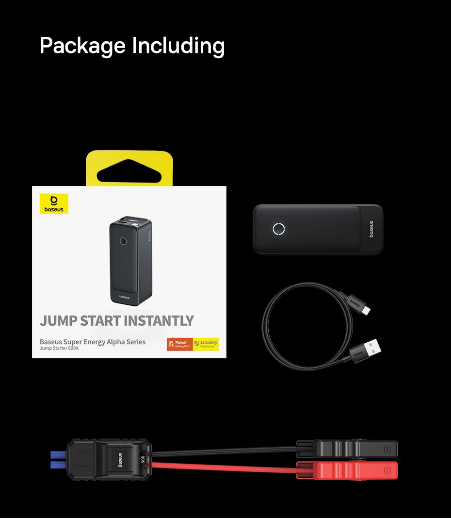 Auxiliar de Partida Mini Portátil 6000mAh 600A - Imagem 25