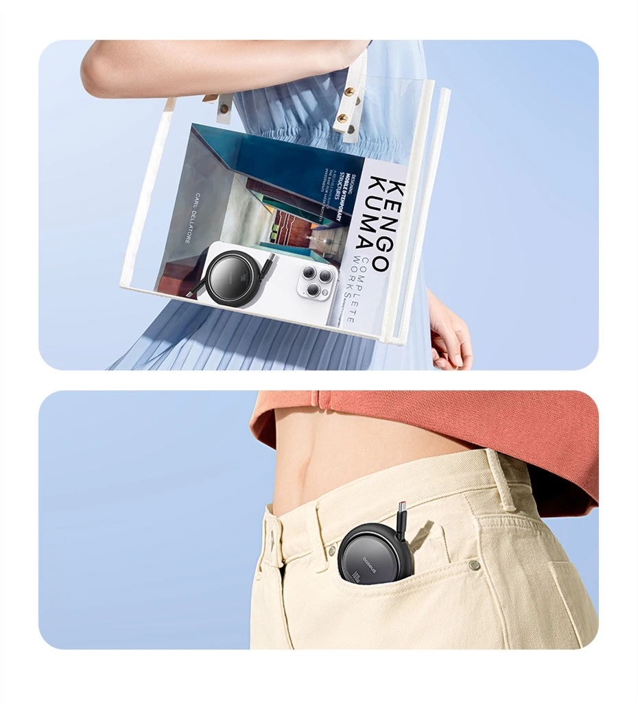 Kit 2 Cabos Retráteis USB C 100W Free2Draw Carregamento Rápido - Imagem 22