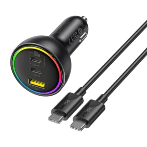 Kit Carregador Veicular Baseus 152.5W Ultra Rápido + Cabo USB C - Preto