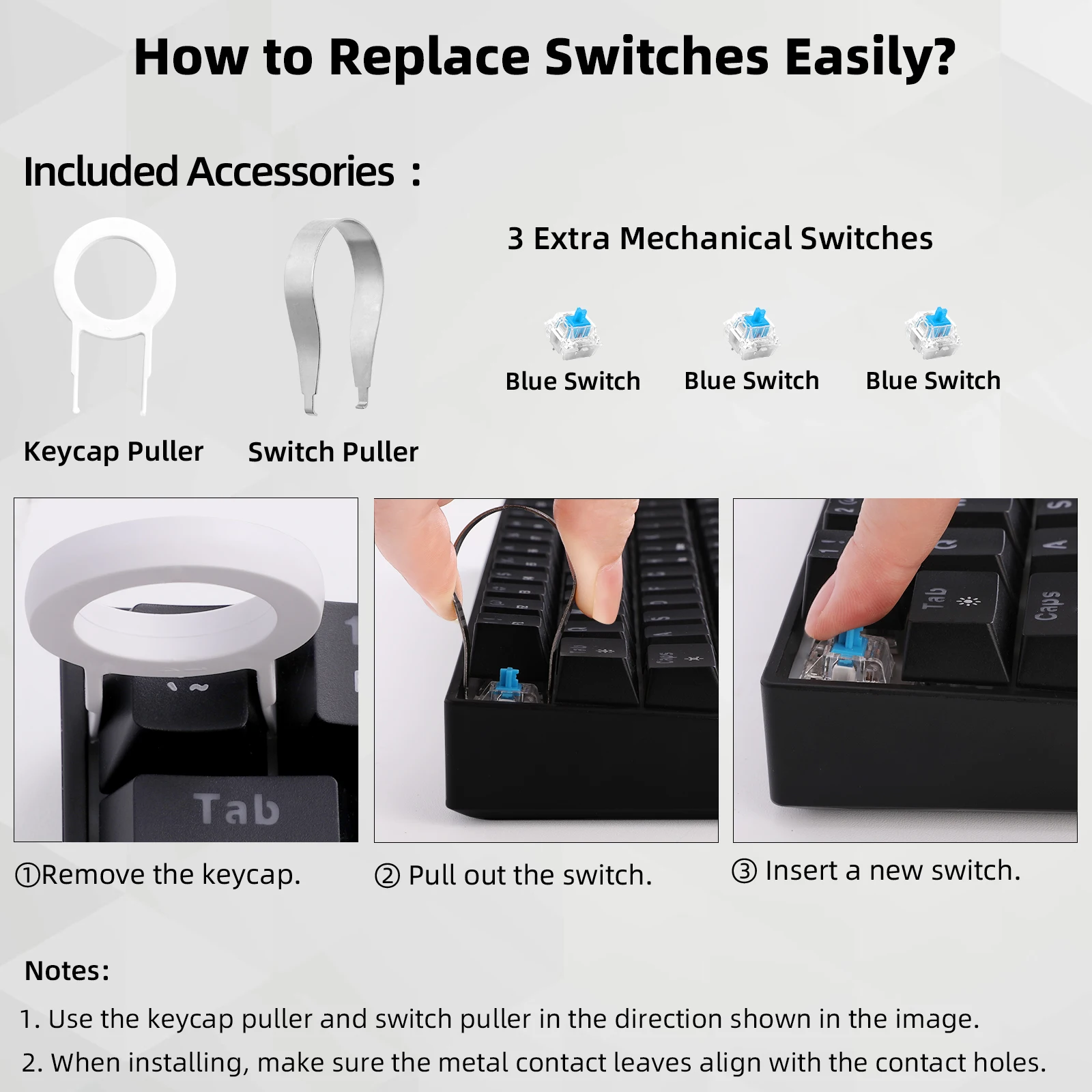 Teclado Mecânico Compacto Goojodoq RGB 68 Teclas - Imagem 4