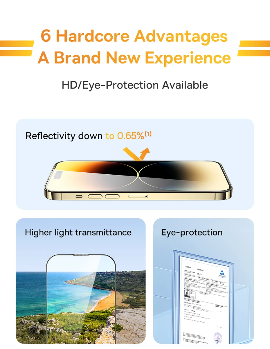 Película de Vidro Anti-Brilho para iPhone 13 e 14 - Imagem 10